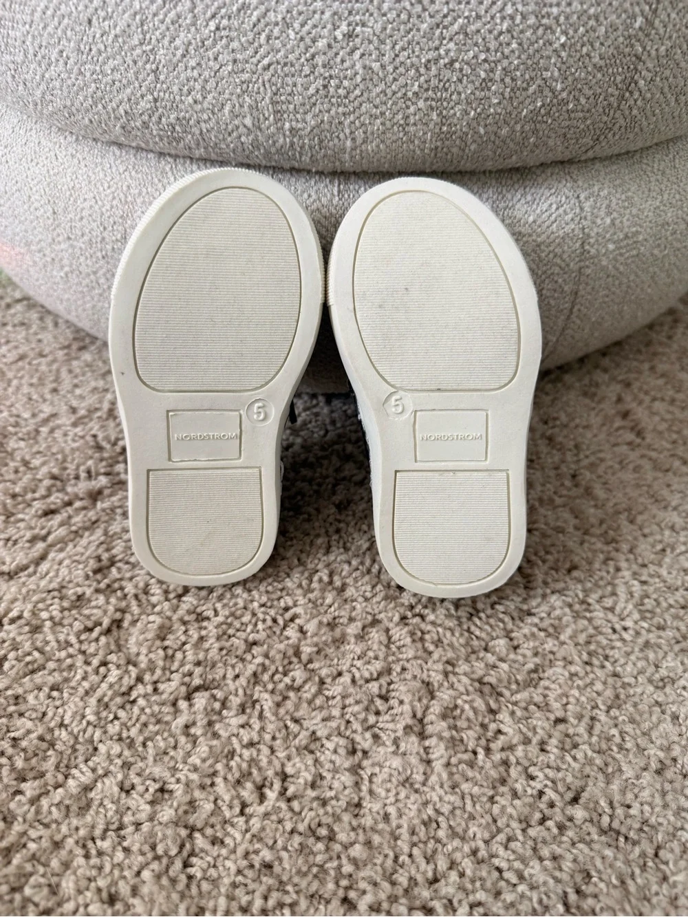 Nordstrom Navy and White Canvas Kids Boat Shoes